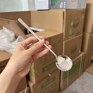 ช้อนรับประทานอาหารสแตนเลสมีด้ามยาวช้อนตักขนมหวานเป็นมิตรกับสิ่งแวดล้อมสำหรับดื่มที่บ้านเกรดอาหาร - Product Image 4