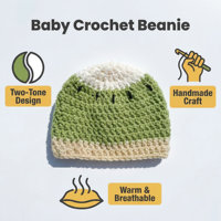 Gorro Infantil Unisex Tejido a Mano, Grueso, Cálido, Ecológico, Deportivo, de Algodón Transpirable, Personalizable, para Bebés y Niños, para Viajes al Aire Libre