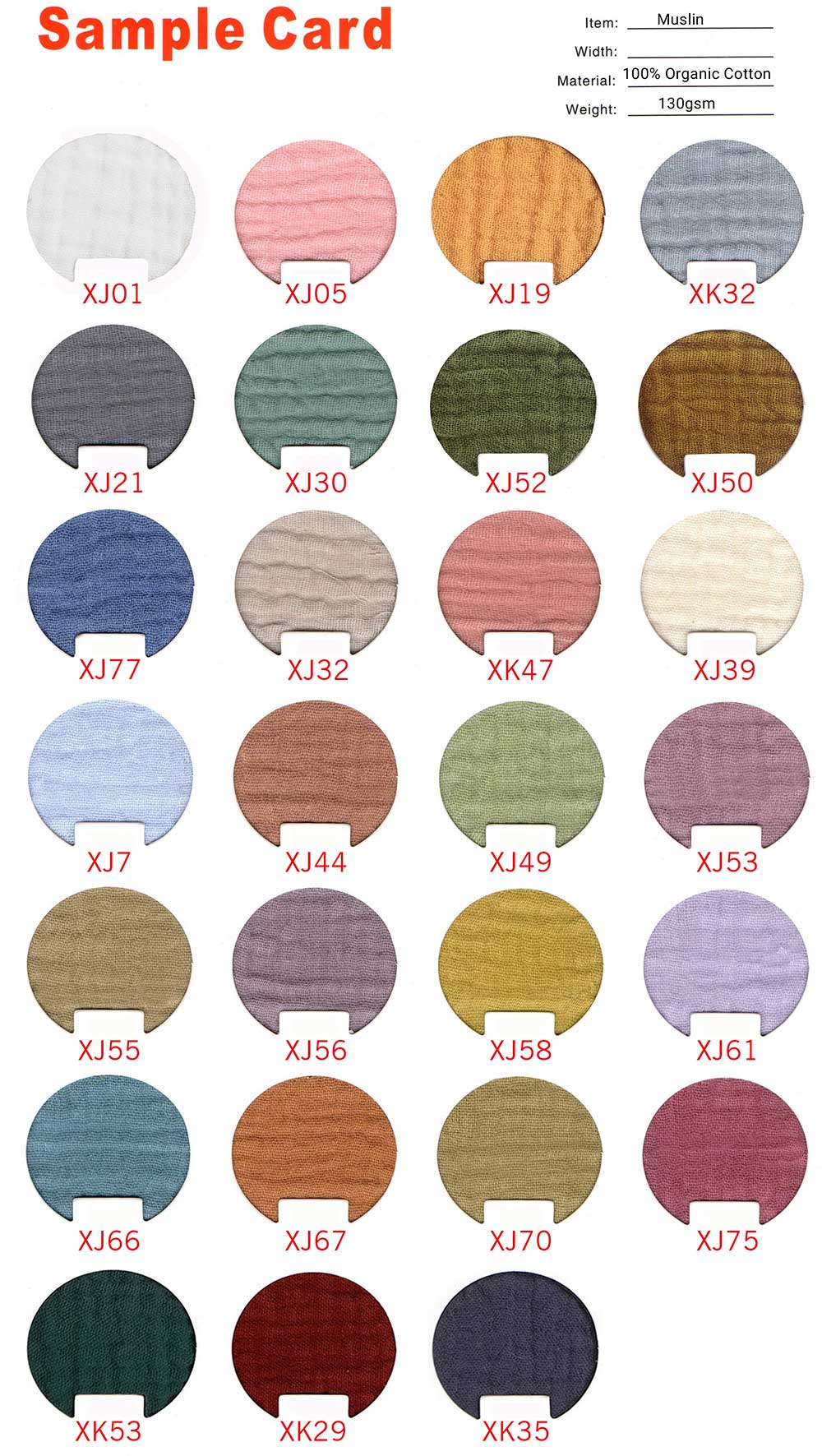 Please choose from color card