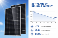Module PV monocristallin double vitrage 600W 610W 620W 630W 640W 650W, haute puissance, rendement 23,2%, IP68, panneau solaire bifacial de type N