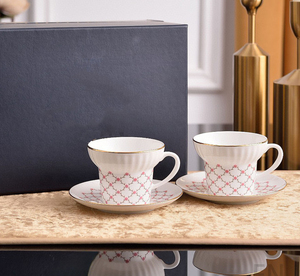Rose Relief Flower Double <b>Cup</b> Plate Light Luxury Simple Bone China Coffee <b>Cup</b> Plate Afternoon <b>Tea</b> <b>Cup</b> Plate <b>Set</b> - Product Image 6