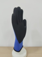 Gants de paume enduits de mousse de nitrile avec doublure en spandex en nylon de calibre 18 avec renforcement de purlicue pour les travaux de construction mécanique
