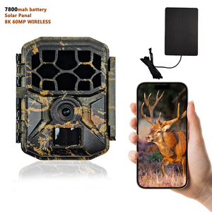 Fototrappola da Caccia con Batteria da 7800mAh e Pannello Solare IP66 da 60MP 8K per Monitoraggio della Fauna Selvatica - Product Image 1