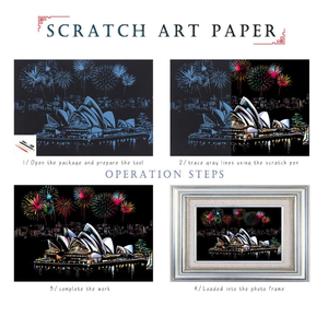 Papel de Arte Mágico R-SP001-047 para Desenho Criativo Colorido DIY Pintura por Arranhão - Product Image 6