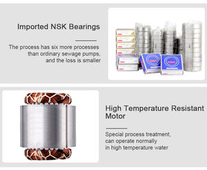 مضخة مياه غاطسة عالية الحرارة مضخة مياه الصرف الصحي الكهربائية مضخة الحمأة الطرد المركزي المحمولة - Product Image 5