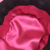 Chapeau Bob en Tissu Éponge avec Logos Brodés Personnalisés et Poche, Doublure en Satin pour Adultes et Enfants