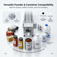 Machine de remplissage de poudre chimique en bouteille avec vis doseuse 50g 100g 200g