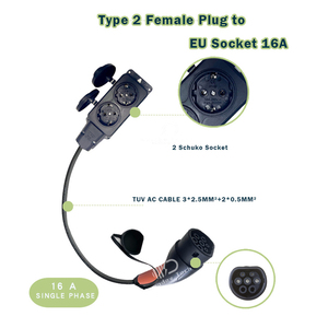 Nuevo Adaptador de Carga Bidireccional <span class=keywords><strong>Goodev</strong></span> Tech V2L Tipo 2 EV Hembra a EU Schuko, Modelo V2L01002, IP44 - Product Image 2
