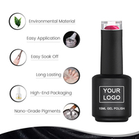 Fournitures professionnelles d'art des ongles vernis à gel de couleur UV sans Hema avec certification OEM et MSDS CPNP