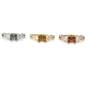 Bague de fiançailles semi-montée classique en or blanc 18 carats avec diamants pour femme, idéale pour les mariages et l'usage quotidien – Expédition directe depuis Hong Kong - Product Image 4