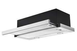 <span class=keywords><strong>Extractor</strong></span> <span class=keywords><strong>de</strong></span> <span class=keywords><strong>cocina</strong></span> con campana extractora telestópica <span class=keywords><strong>de</strong></span> diseño <span class=keywords><strong>de</strong></span> fábrica color negro y acero inoxidable con filtros <span class=keywords><strong>de</strong></span> aluminio Control <span class=keywords><strong>de</strong></span> botones - Product Image 2