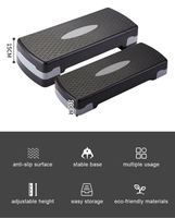 Plateforme de Step Aérobic Réglable Antidérapante pour Fitness, Équipement d'Entraînement de Force à Domicile, Vente en Gros OEM Usine