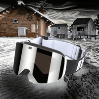 Lunettes de ski anti-buée avec UV400 magnétique 5400 lunettes de sport de neige hiver matériau en nylon lentille de remplacement incluse