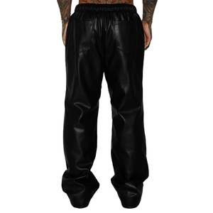 Gingtto Plus Size <span class=keywords><strong>pantaloni</strong></span> in pelle da <span class=keywords><strong>uomo</strong></span> <span class=keywords><strong>neri</strong></span> finti <span class=keywords><strong>pantaloni</strong></span> larghi in pelle da <span class=keywords><strong>uomo</strong></span> - Product Image 5