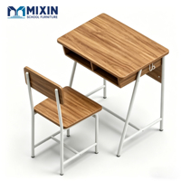 Meubles d'école pour enfants personnalisables, bureau et chaise, grand bureau, tables et chaises pour étudiants, salle de classe individuelle, durable