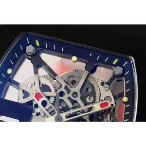 Reloj Mecánico Automático de Lujo con Tourbillon Esqueletizado de Cerámica Negra de Alta Calidad, Estilo Diseñador de Moda - Product Image 3