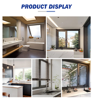 Fenêtre à manivelle en aluminium pour cuisine, salle de bain, toilettes, buanderie, salle à manger, bureau, garde-manger, couloir, salle de lavage, suite familiale
