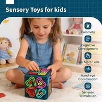 Tablero de Actividades Sensoriales 3D para el Estrés, la Ansiedad, el Autismo y el TDAH, 20 Cuerdas de Silicona, Silencioso, Calmante, para la Concentración, Regalo para Niñas y Niños