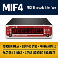 Interface de code temps MIDI MIF4, contrôleur d'éclairage de scène, boîte de synchronisation LTC/MTC, générateur pour spectacles en club, en stock
