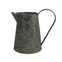 Nouvelle Jarre à Fleurs en Métal Galvanisé Style Ferme, Motif Vintage Bronze de Noël, Durable, pour Jardin et Décoration Intérieure, Cadeau 2022