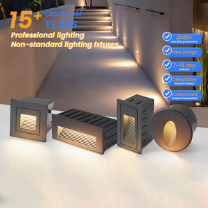 Lumières d'escalier à capteur de mouvement encastrées intelligentes carrées étanches IP65 pour l'extérieur et l'intérieur, lumières murales d'escalier latérales à LED - Product Image 1