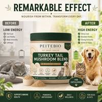 Poudre de supplément de champignons pour animaux de compagnie, chiens et chats, pour la santé immunitaire et digestive, complexe de champignons en poudre pour toutes les races, OEM ODM