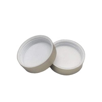 Bouchons à vis en aluminium brossé 56/400 pour pots cosmétiques en verre et en plastique, avec logo personnalisé, fermetures dorées