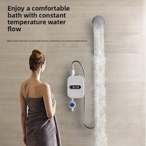 Petit <span class=keywords><strong>chauffe</strong></span>-<span class=keywords><strong>eau</strong></span> électrique instantané mural sans réservoir 3500W pour douche, bain et cuisine, avec robinet rotatif, usage domestique constant - Product Image 3