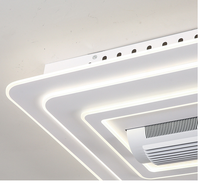 Ventilateur de plafond moderne sans pales avec éclairage LED, corps en fer, pour maison, bureau, salon, chambre, moteur AC ultra-silencieux, télécommande, 6 vitesses