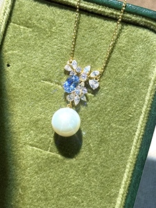 Collar con Colgante de Perla Aurora Islandesa, Plata 925, Chapado en Oro de 18K, Venta al por Mayor, Unisex, para Aniversario de Bodas, Joyería UM - Product Image 5