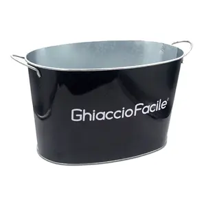 High quality Nice printing Wholesaler tinplate ice bucket Galvanized ice bucket