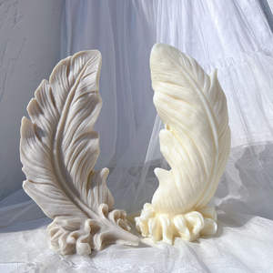 Nueva llegada tendencia pluma decorativa silicona vela molde geométrico Ángel cera <span class=keywords><strong>de</strong></span> soja molde Arte Abstracto decorativo - Product Image 5