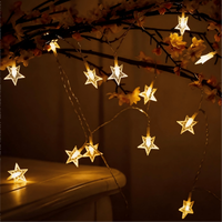 IP65 Wasserdichte Dimmbare Stern-LED-Lichterkette, Einstellbare Länge Innen-Lichterkette für Weihnachtsbaum Hochzeitsdekoration