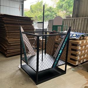 Étagère de présentation mobile multi-niveaux pour snacks de supermarché et de magasin de proximité, avec paniers grillagés et structure métallique - Product Image 3