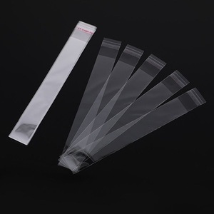 Sacs transparents auto-adhésifs Haoda OPP, emballage plastique long pour règle, paille, stylo - Product Image 1