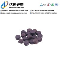 Tablettes pressées de Ti2O3 haute densité sur mesure, qualité industrielle, pour équipement de revêtement optique à creusettes de grande taille non standard