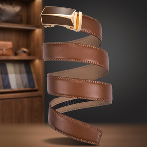 Cinturón de Cuero Vacuno Casual de Moda al por Mayor con Hebilla de Acero para Negocios y Vestimenta Masculina - Product Image 3