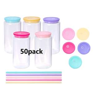 เรา RTS ถ้วยพลาสติกอะคริลิกใสขนาด16ออนซ์พร้อมฝาพลาสติกสี - Product Image 3