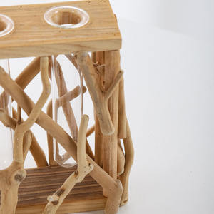 Drijfhout Kunst Drijfhout Ornamenten Handgemaakte Houten Splitsing Ambachten Geen Poreuze Glazen Hydrocultuur Vaas Hydrocultuur Plant Stand - Product Image 5