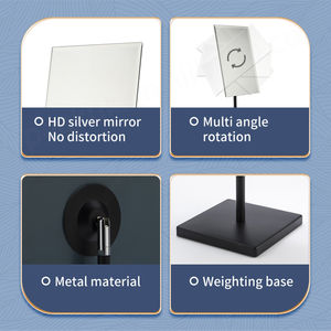 Espejo cosmético de un solo lado de Metal de lujo para Hotel, espejo de maquillaje Vertical de escritorio Rectangular - Product Image 2