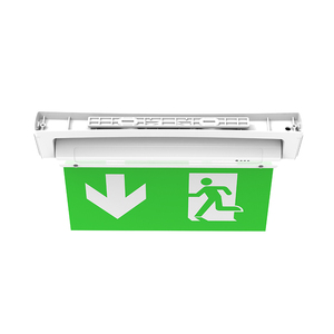 Señal de ruta de Escape DE EMERGENCIA LED para interiores, accesorios SMD montados en superficie de ajuste rápido, señal de salida fluorescente de plástico - Product Image 3
