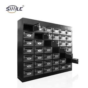 CHNSMILE-Buzón de correo de metal de acero inoxidable, resistente a la lluvia, negro, varios diseños con estilo, bloqueo de contraseña para exteriores, buzón inteligente seguro