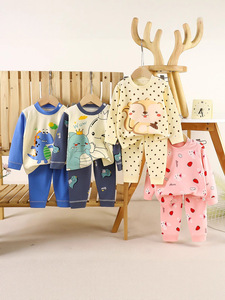 Conjunto <span class=keywords><strong>de</strong></span> <span class=keywords><strong>Ropa</strong></span> Interior Infantil 100% Algodón Otoño Niños Niñas Estilo Casual Patrones <span class=keywords><strong>de</strong></span> Animales/Dibujos Animados/Puntos Pantalones Largos - Product Image 6