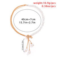 Haute qualité été mer plage cadeaux bijoux de mode à la main Imitation perle lumière luxe pendentif alliage collier pour les femmes