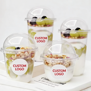 Juego de Vasos Desechables de Plástico PP para Yogurt y Postre, 100 ml, 90 mm, Vasos de Pared Simple con Tapas, Impresión UV - Product Image 3