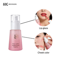 Botol Kaca Terintegrasi Pompa & Kuas 30ml untuk Pewarna Bibir & Pipi, Perona Pipi Cair & Lip Gloss Kemasan Kosmetik OEM ODM