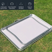 Table de chevet pliante portable en aluminium Tench AL15, taille personnalisée, pour camping, barbecue extérieur, pique-nique et voyage