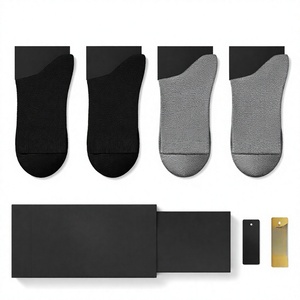 Chaussettes basses noires et grises en mélange de coton, respirantes et extensibles, pour le sport et le quotidien, unisexe, vente en gros, OEM - Product Image 3