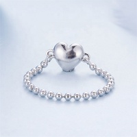 OEM simple jointure pas cher chaîne de fiançailles anneau 2023 coréen non terni dames mode bijoux délicat coeur en argent sterling anneaux