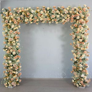 Arreglo de Arco Metálico de Lujo con Flores Artificiales y Follaje Verde para Decoración de Eventos, Ceremonias de Boda y Fiestas, con Arco Floral de Rosas - Product Image 3